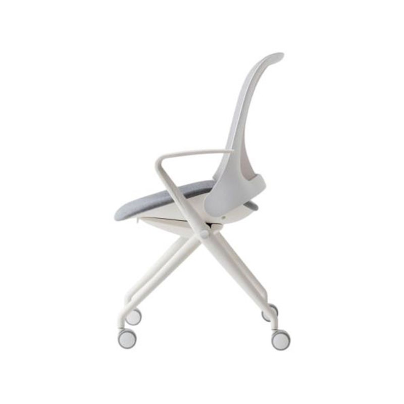 Посетителски офис стол Dawon T5 сив-бяла рамка